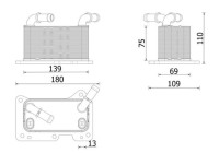 Oil cooler, engine oil
