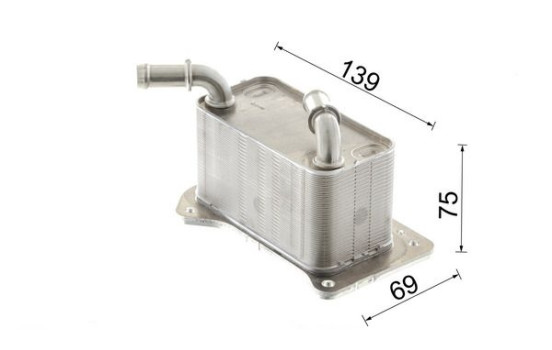 Oil cooler, engine oil, Image 12