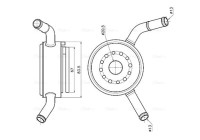 Oil cooler, engine oil