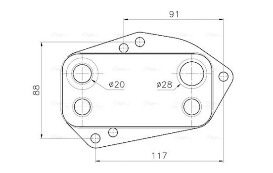 Oil cooler, engine oil