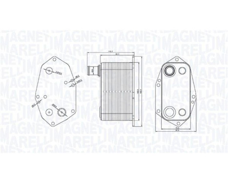 Oil cooler, engine oil