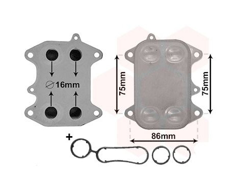 Oil Cooler, engine oil, Image 2