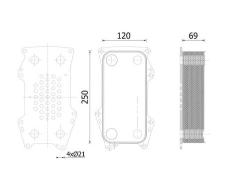Oil cooler, engine oil