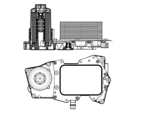 Oil cooler, engine oil