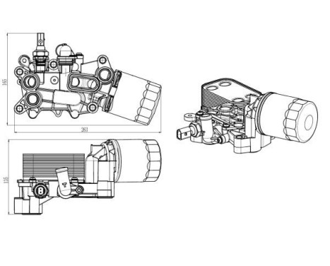 Oil Cooler, engine oil, Image 5