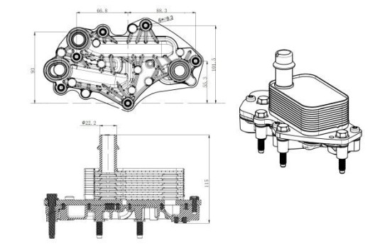 Oil Cooler, engine oil