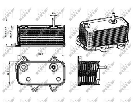 Oil Cooler, engine oil, Image 2