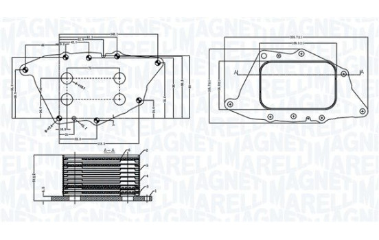 Oil cooler, engine oil