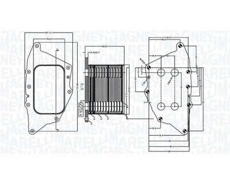 Oil cooler, engine oil