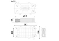 Oil cooler, engine oil