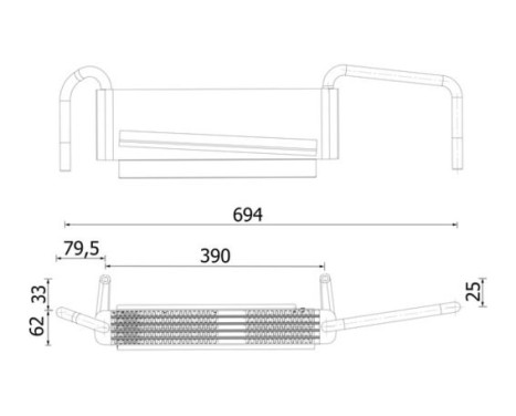 Oil cooler, engine oil