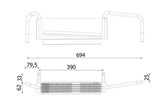 Oil cooler, engine oil