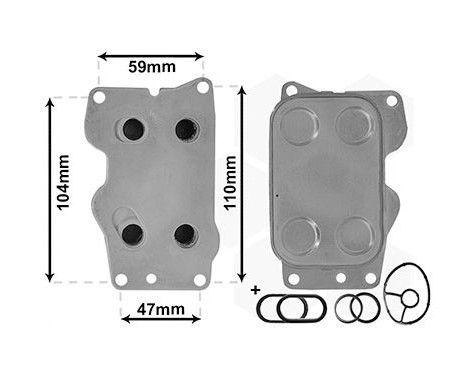 Oil Cooler, engine oil, Image 2