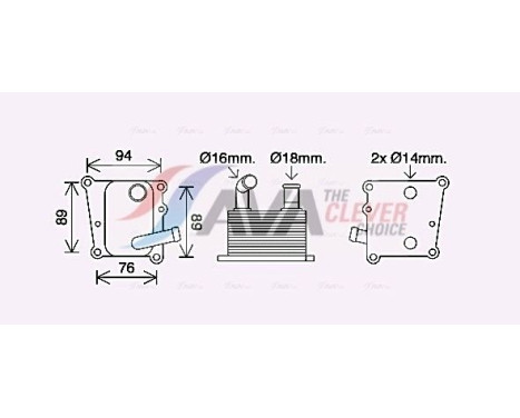 Oil Cooler, engine oil, Image 3