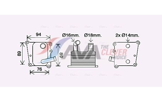 Oil Cooler, engine oil, Image 3