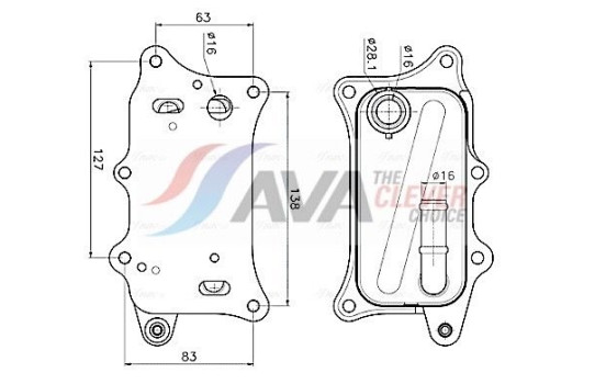 Oil cooler, engine oil
