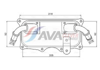 Oil cooler, engine oil