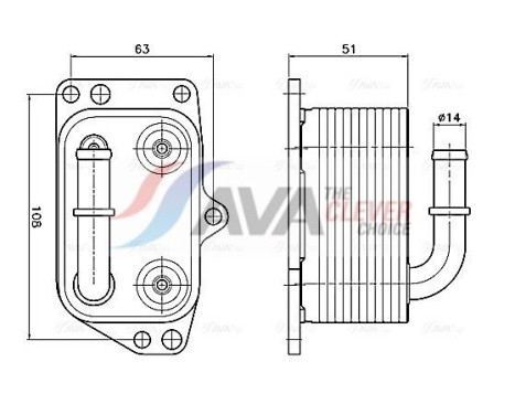 Oil cooler, engine oil