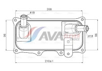 Oil cooler, engine oil