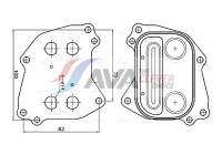 Oil cooler, engine oil