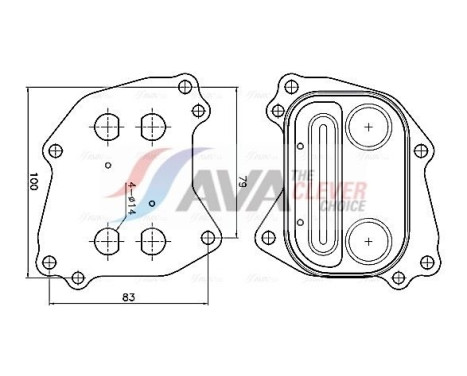 Oil cooler, engine oil