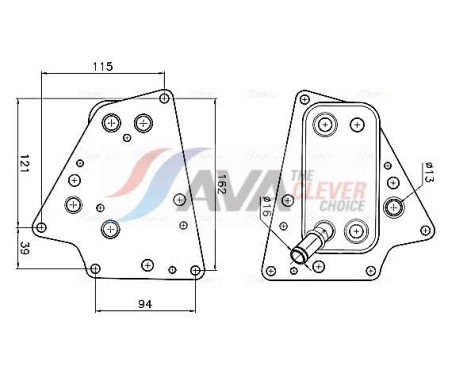Oil cooler, engine oil