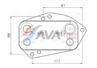 Oil cooler, engine oil