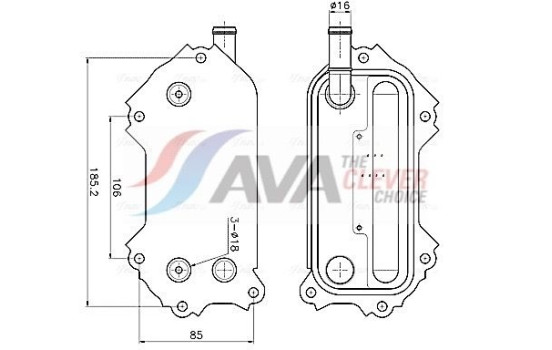 Oil cooler, engine oil