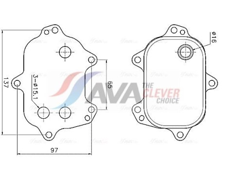 Oil cooler, engine oil