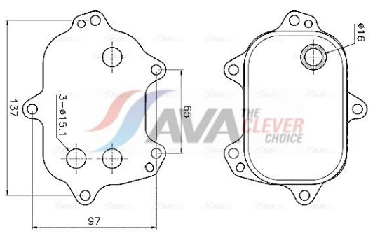 Oil cooler, engine oil