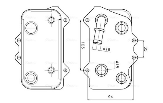 Oil cooler, gearbox