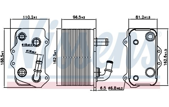Oil Cooler, manual transmission 90934 Nissens