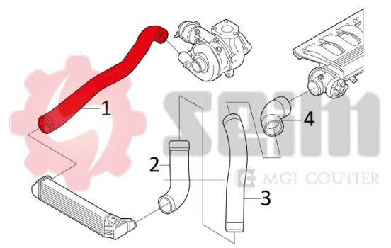 Charger Air Hose, Image 3
