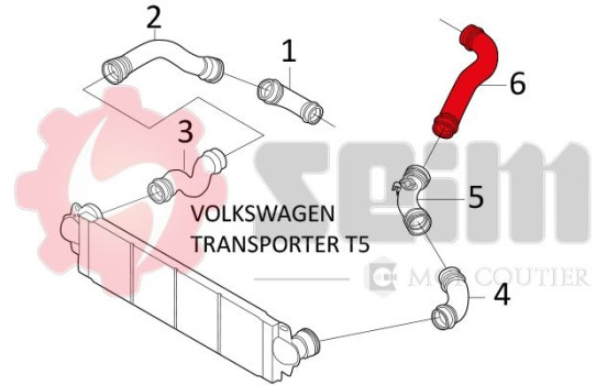 Charger Air Hose, Image 2