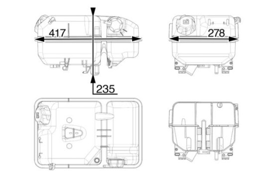 Expansion Tank, coolant BEHR *** PREMIUM LINE ***