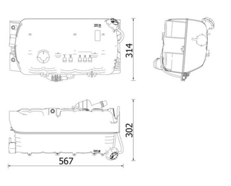 Expansion Tank, coolant BEHR *** PREMIUM LINE ***