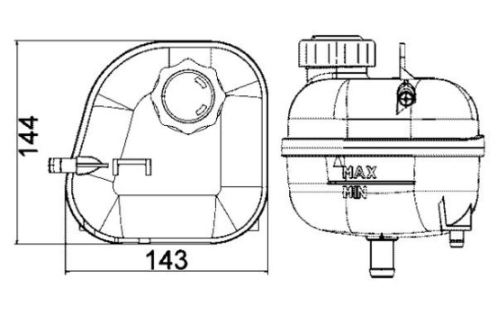 Expansion Tank, coolant BEHR