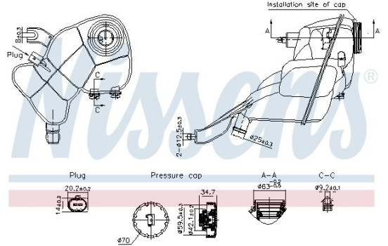 Expansion tank, coolant