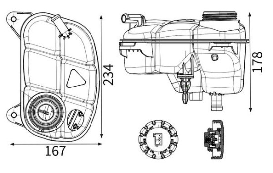 Expansion tank, coolant