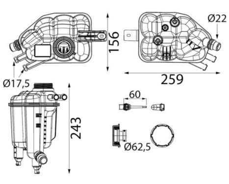 Expansion tank, coolant