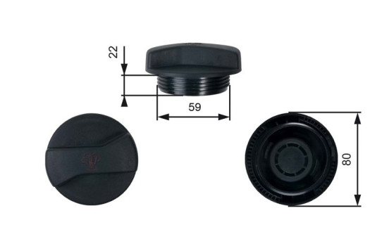 Sealing Cap, coolant tank RC245 Gates