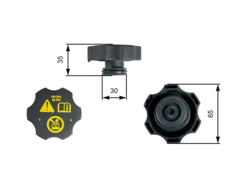 Sealing Cap, coolant tank RC249 Gates