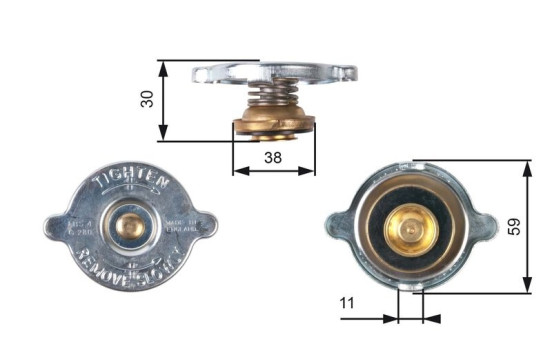 Sealing Cap, radiator RC101 Gates