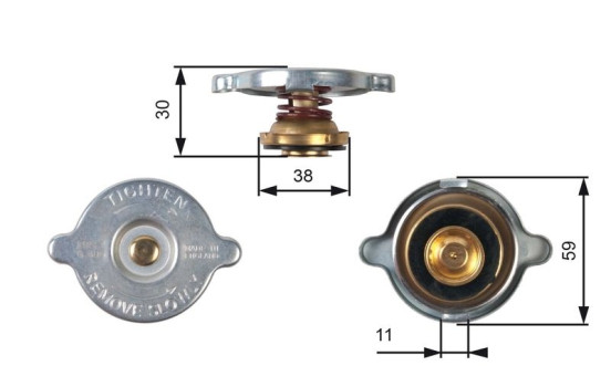 Sealing Cap, radiator RC102 Gates