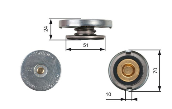 Sealing Cap, radiator RC105 Gates