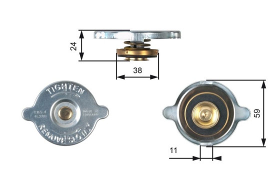 Sealing Cap, radiator RC106 Gates