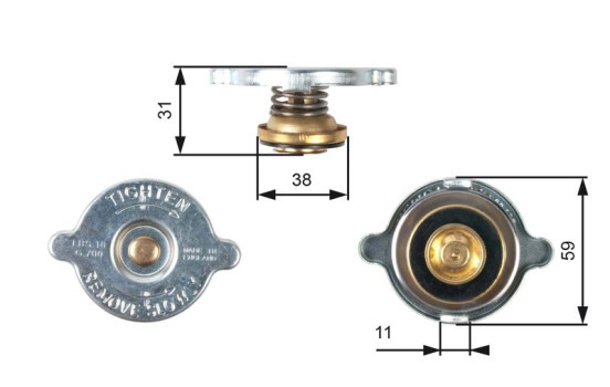 Sealing Cap, radiator RC110 Gates