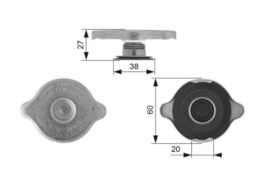 Sealing Cap, radiator RC114 Gates