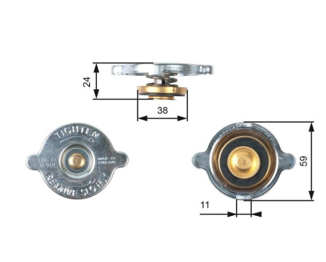 Sealing Cap, radiator RC119 Gates