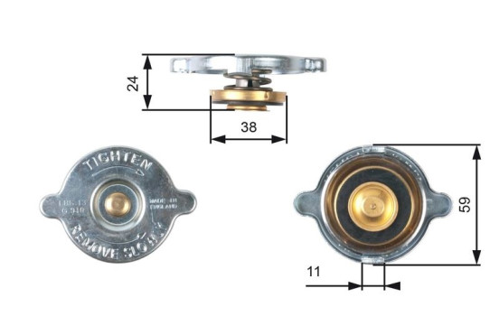 Sealing Cap, radiator RC119 Gates